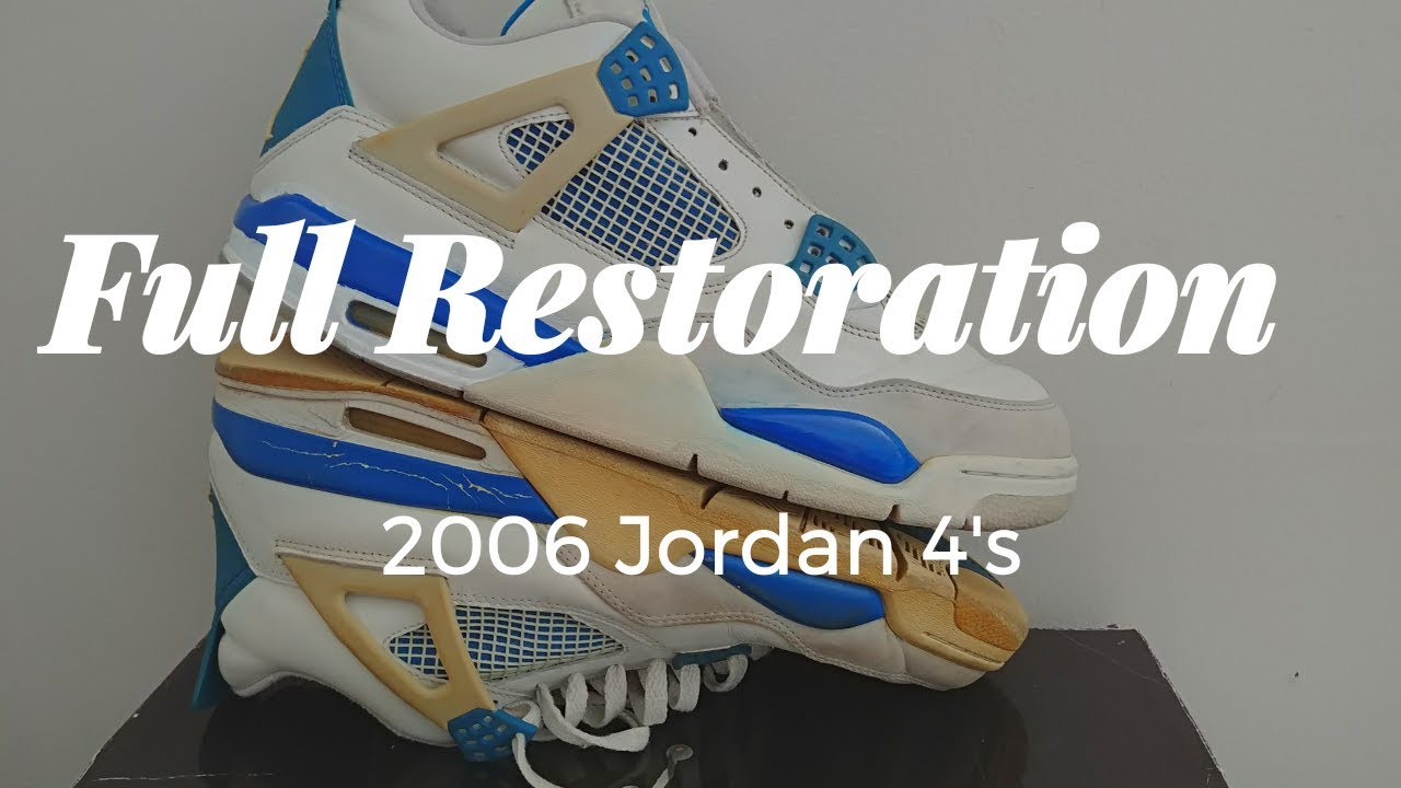 Sneaker Restoration Retro Jordan 4's from 2006. YouTube