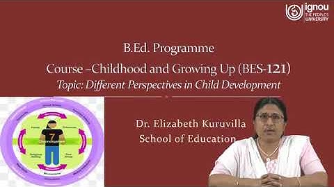 IGNOU Live Session on "Different Perspectives in Child Development" for BES-121, B.Ed Students