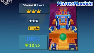 「Rolling Sky」Storms & Love | Level 58 [Simple] ★★★ | MasterMonivin