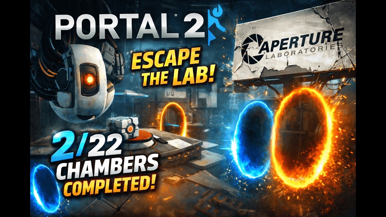 Portal 2 Begins! 2/22 Test Chambers Completed 🧠🔥 - YouTube