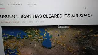 IRAN HAS CLEARED ITS AIRSPACE.