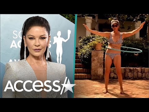 Catherine Zeta-Jones Wears Bikini To Hula Hoop