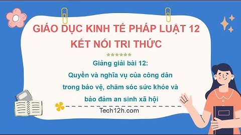 Giảng bài 12: Quyền và NV của CD trong bảo vệ, CSSK và ASXH | Bài giảng Kinh tế pháp luật 12 Kết nối