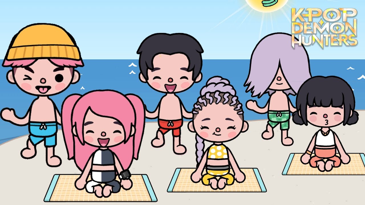 Йога-битва: Saja Boys против Hunterx ☺️⛱ K-Pop Demon Hunters | История жизни Toca | Toca Boca