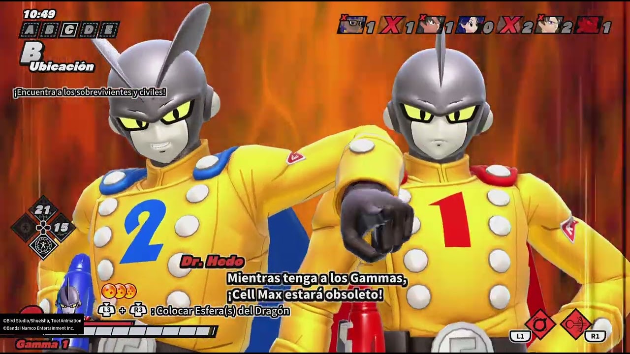 Dragon Ball The Breakers: Partida con Gamma 1 y 2