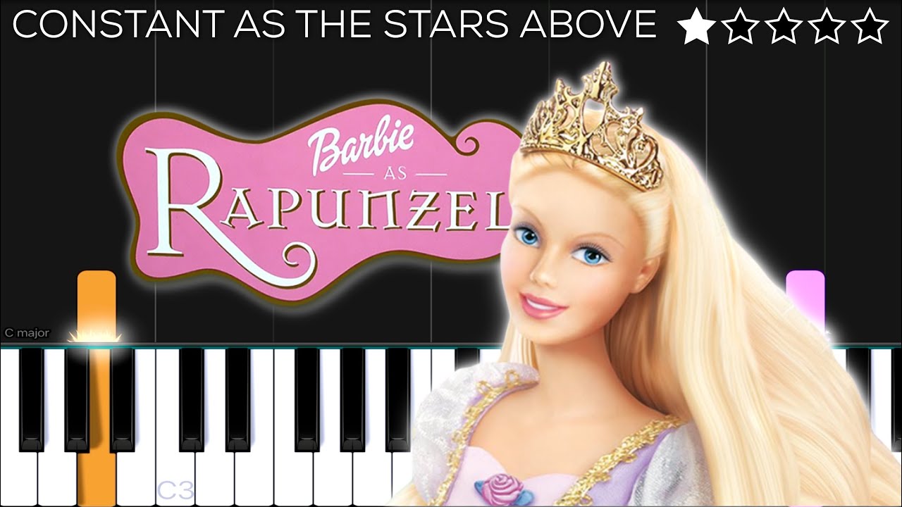 Constant As The Stars Above - Barbie: Rapunzel Soundtrack | EASY Piano ...