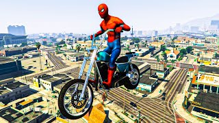GTA 5 | GTA | GTA 5 Spiderman bike jumping | GTA 5 Spiderman bike crash |  Episode 09