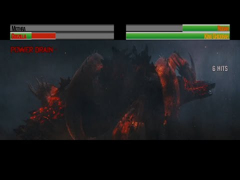 Godzilla v King Ghidorah...with healthbars (Part 2)