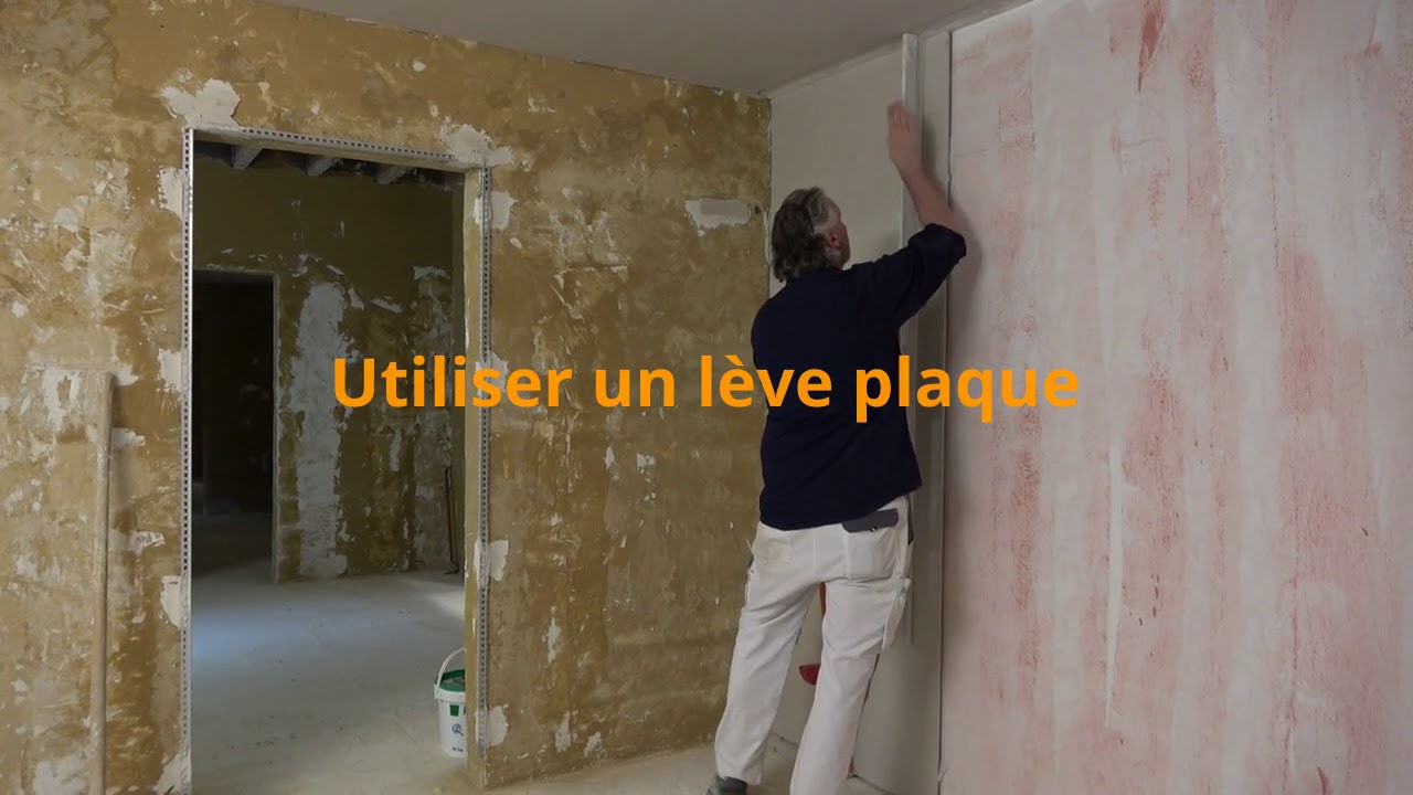 Collage ou doublage avec des plaques de plâtre