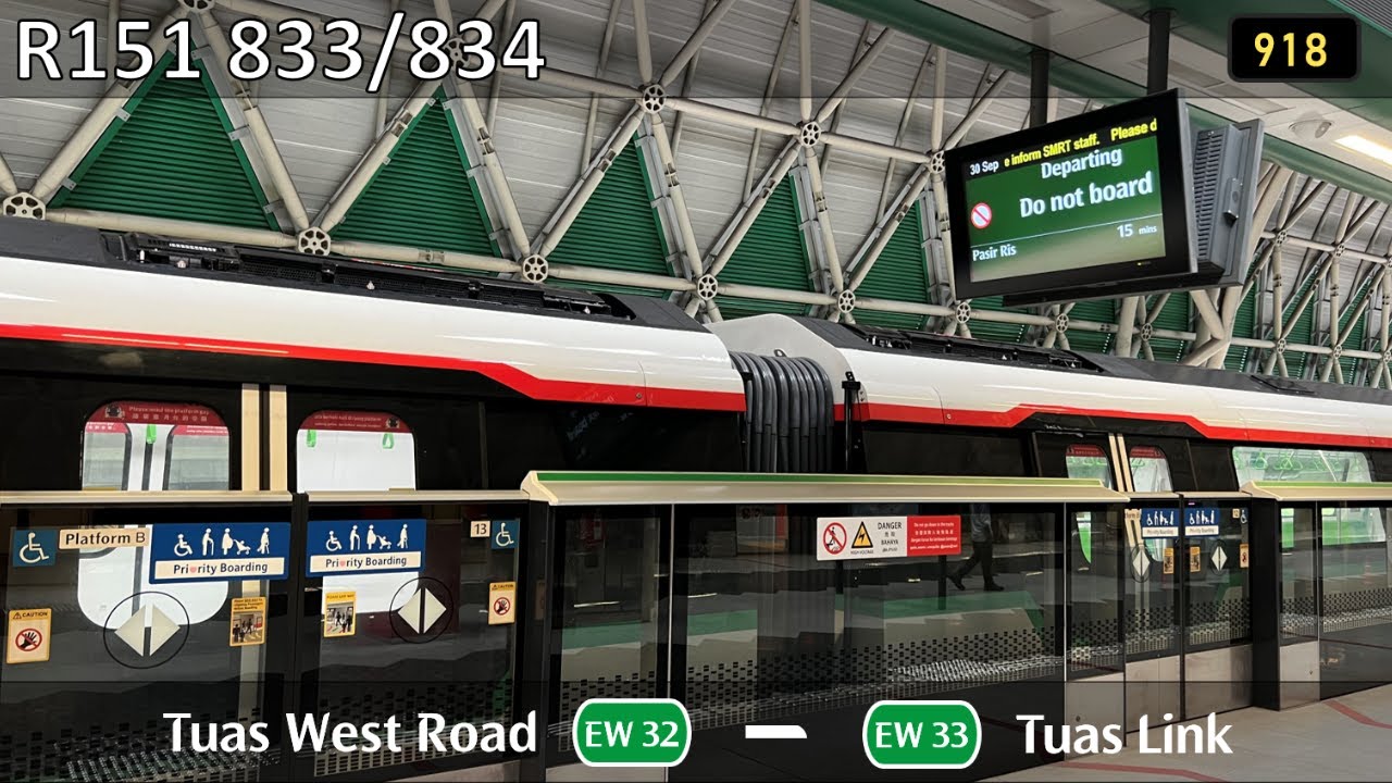 [One Trip Wonder][SMRT] Alstom R151 ~ 833/834 EW32 Tuas West Road → ...