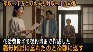 My husband's annual income is 25 million yen, and mine is 200,000 yen per month. He suggested we ...