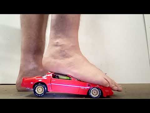 Classic Trans Am crushed barefoot toy car crush giant