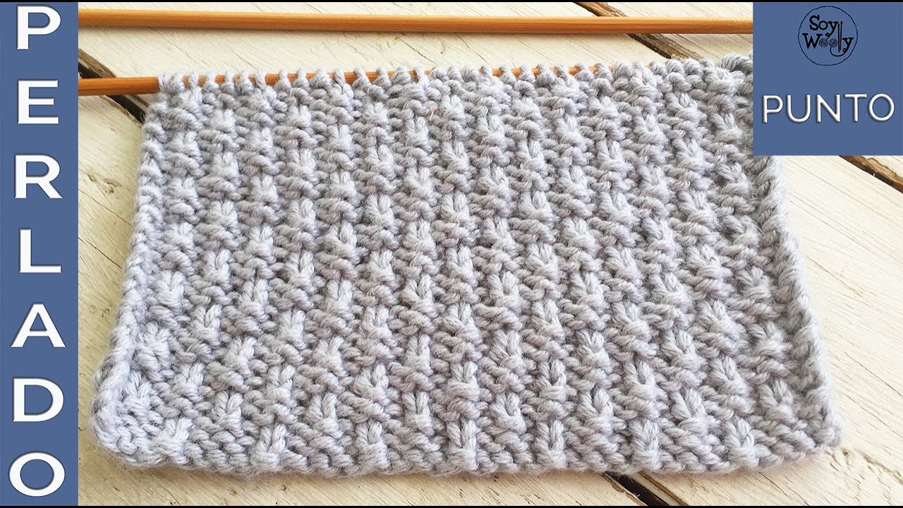 Punto Perlado tejido en dos agujas: reversible, no se enrosca, ideal para principiantes - Soy Woolly