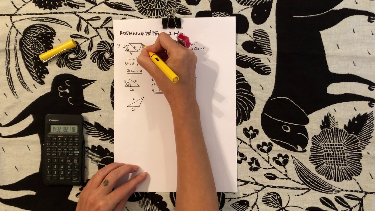 Trigonometria - koszinusztétel - bonyolultabb feladatok