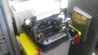 Teletype 32RO printing at 100wpm