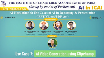 Hackathon 6: Series 1 - Use Case 7 | AI Video Generation using Clipchamp | CA. Alok Sethi