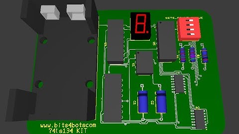 Multisim|74ls163 Counter Project - 3D View Ultiboard