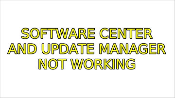 Ubuntu: Software center and update manager not working