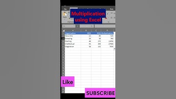 Multiplication using Excel #excel #exceltips