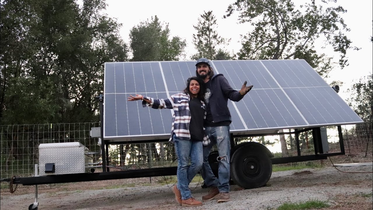 OFF GRID MOBILE SOLAR TRAILER COMPLETE! - Episode 67 - It Fitz Us - YouTube