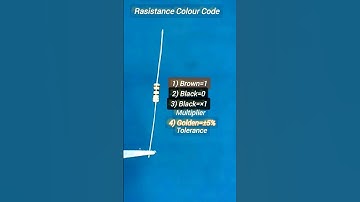 Resistance Colour Code | 10 ohm Resistor Colour #electronics #colourcode #resistance #resistor