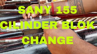 SANY SR 155 CILINDER BLOK CHANGE.