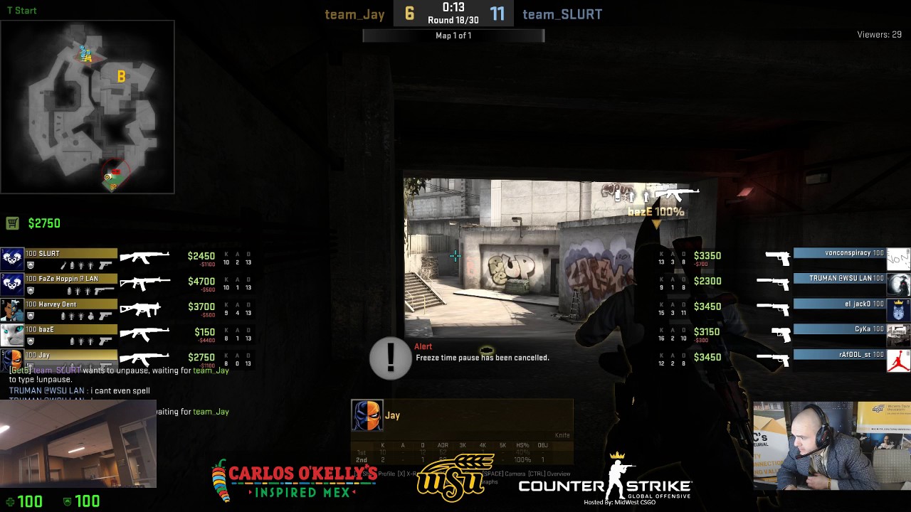 caster at midwest LAN is fed up with the depraved conditions