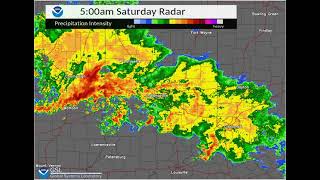 June 18-19 Severe Storms and Flooding: Radar Loop 11 PM  - 5 AM EDT