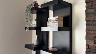 Modern Black Wall Shelf Unit Review | Space Saving Vertical Storage