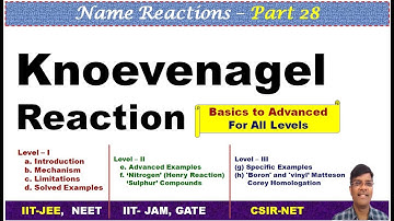 Knoevenagel Reaction || Basics to Advanced Examples with Mechanism for All Levels| IIT GATE JAM NET