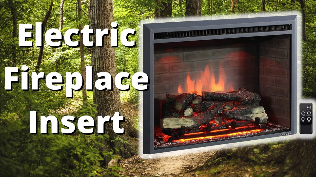 PuraFlame Western Electric Fireplace Insert with Fire Crackling Sound -  Let's Look - YouTube