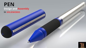 Simple PEN design and Assembly in Solidworks | Solidworks tutorial for engineers.