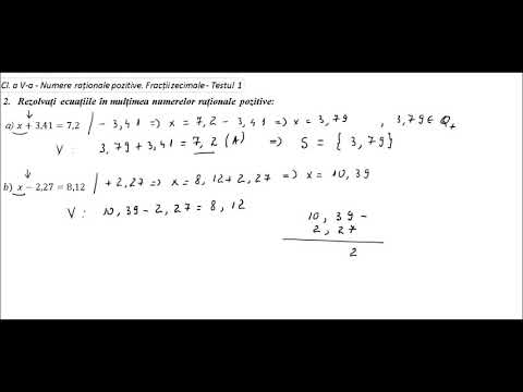 Clasa A V A Testul 1 Fracții Zecimale Full Youtube
