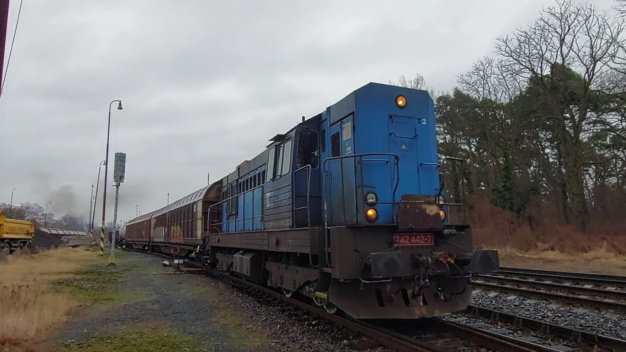 Vlaky Neratovice - Všetaty, posunovací show, 3.2.2022 / trainspotting