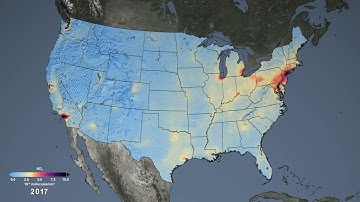 Nitrogen Dioxide Over the United States, 2005-2022
