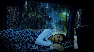 Rain sounds for sleeping - Lulled you to sleep in a camping car with raindrops outside window