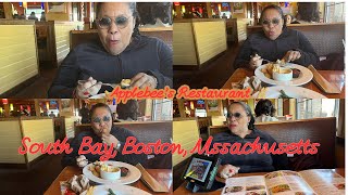 Dining at Applebee's Restaurant, South Bay, Boston, Massachusetts