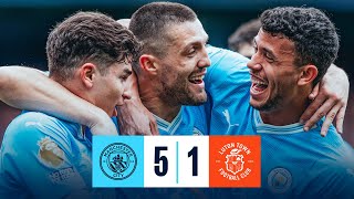 HIGHLIGHTS! CITY MOVE TOP WITH FIVE STAR WIN OVER LUTON | Man City 5-1 Luton Town | Premier League image