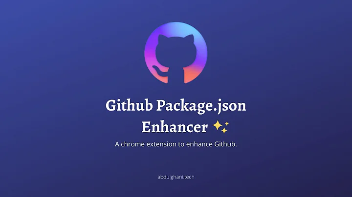 Github Package.json Enhancer ✨