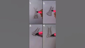 4 easiest way to draw a nose for beginners|How to draw face #art #trending
