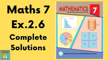 Exercise 2.6 Chapter 2  Class 7 Math New Book  | Class 7 Math New Book Unit 2 Exercise 2.6