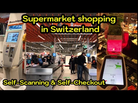 Supermarket shopping in Switzerland Self-Scanning & Self-Checkout