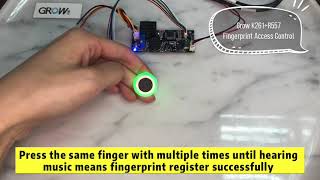 GROW K261 R557 DC12V Realy Output Low Power Consumption Fingerprint Access Control Board