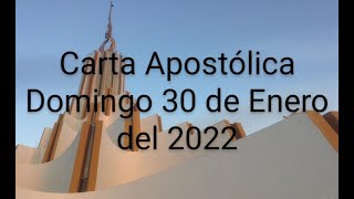Carta Apostolica 30 De Enero Del 2022