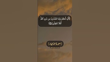 سورة الأنبياء الآية ٦٦ الى ٧٠ بصوت الشيخ محمد صديق المنشاوي
