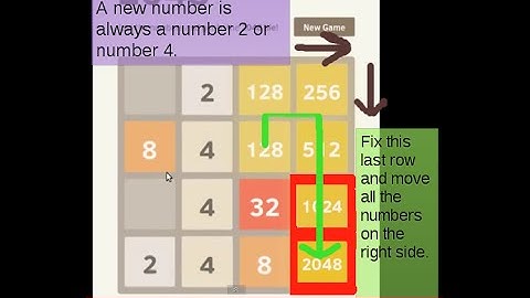 2048 game solution with tricks !!! You Win !!!! 2048