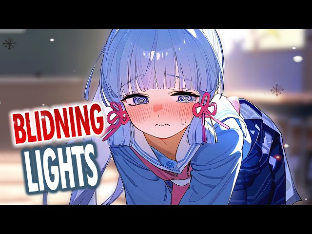 Nightcore - Blinding Lights (Female Version) (Lyrics) class=