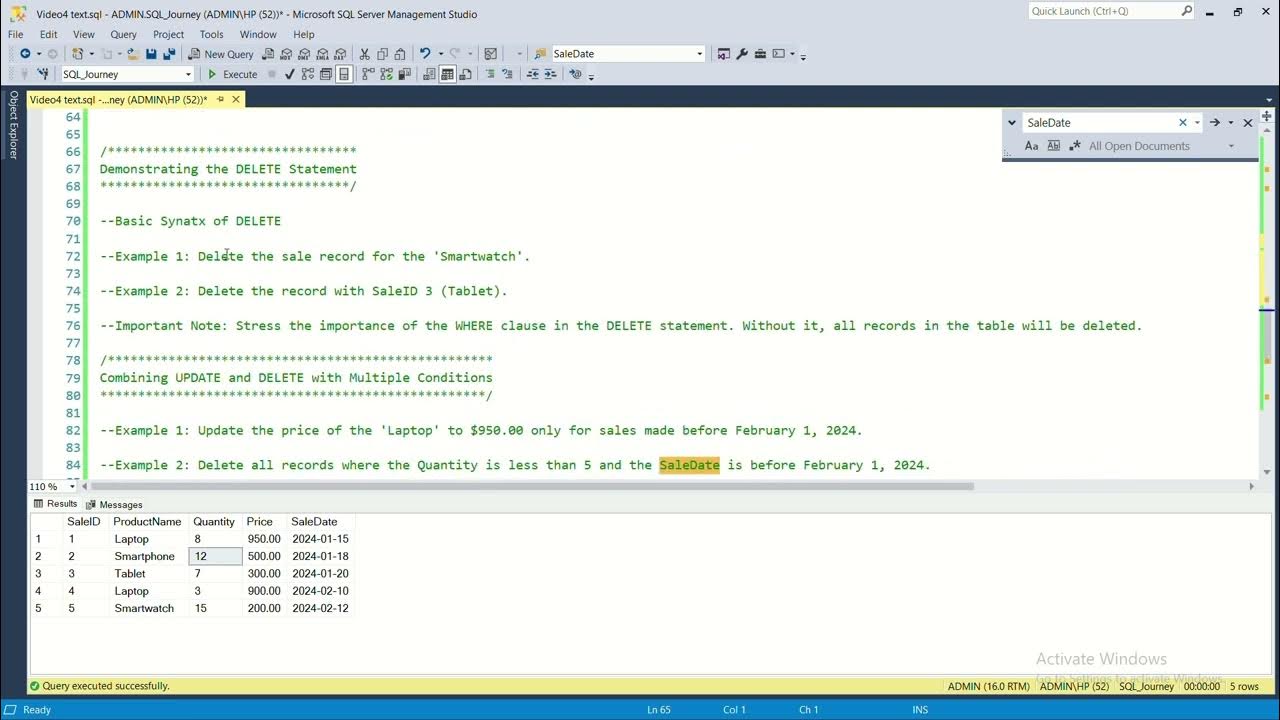 Basic SQL - Day 4 | Update | Delete in SQL | Understanding the UPDATE ...