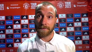Christian Eriksen post-match interview | Manchester United 2-3 Borussia Dortmund | Man Utd Tour 2023