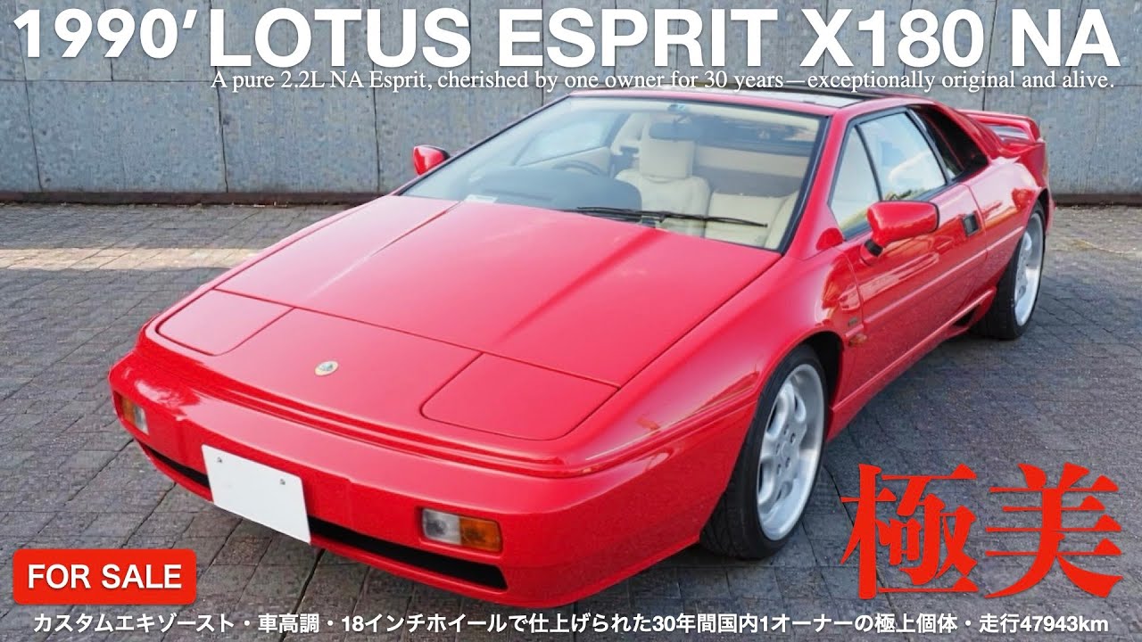 FOR SALE】1990年式 ロータス エスプリ X180 NA 30年ワンオーナーの極